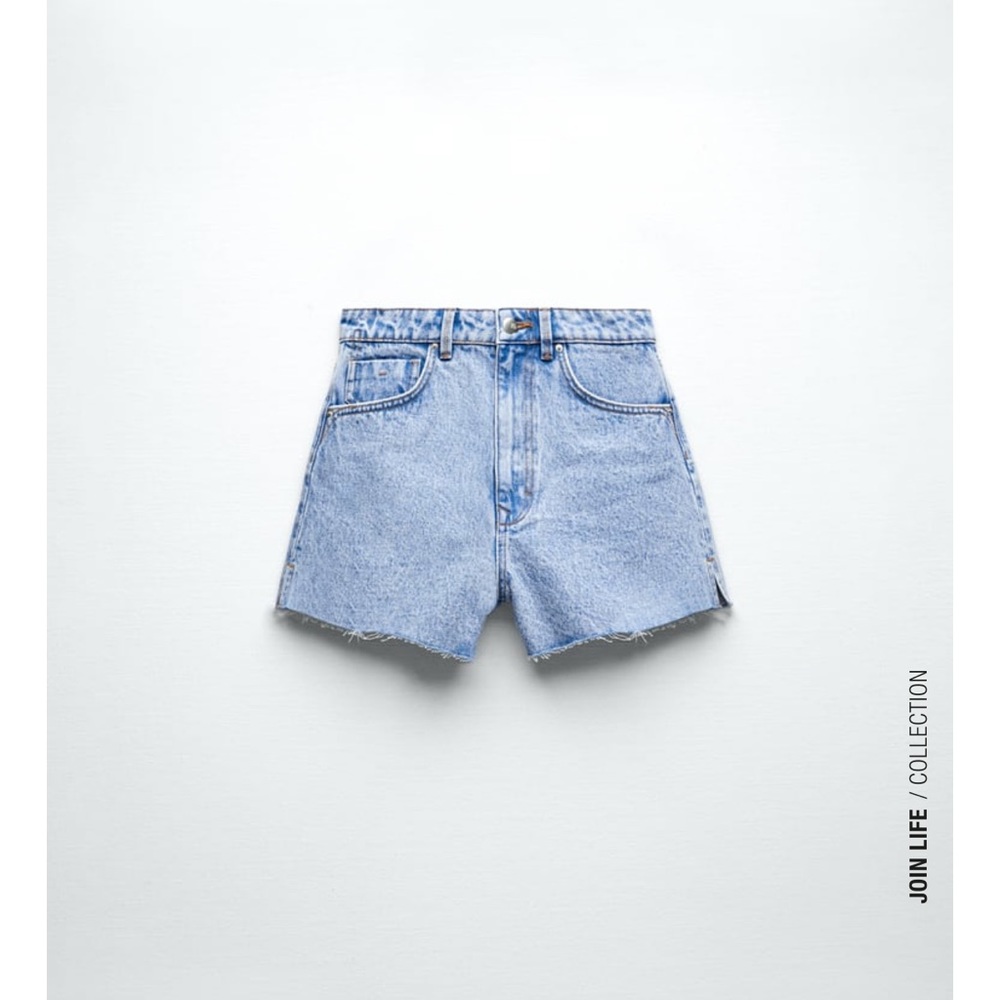 Women zara Z1975 HIGH RISE DENIM SHORTS